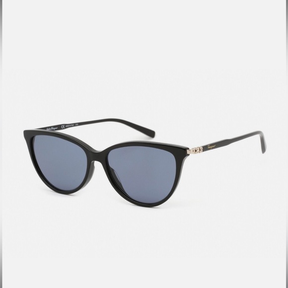 Salvatore Ferragamo Black and Blue Sunglasses main image 2